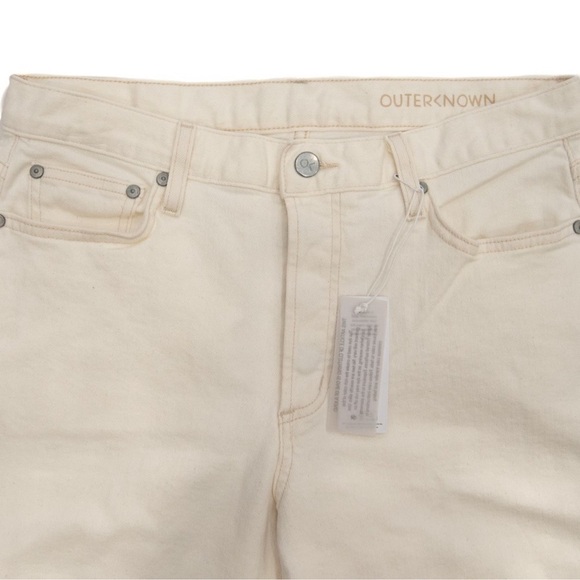 Outerknown Fillmore Boyfriend Stretch Button Fly Casual Jeans in Salt NWT - Picture 7 of 10